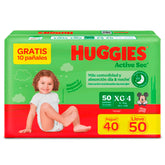 Pañales Huggies Active Sec Etapa 4/XG x 50 Unds
